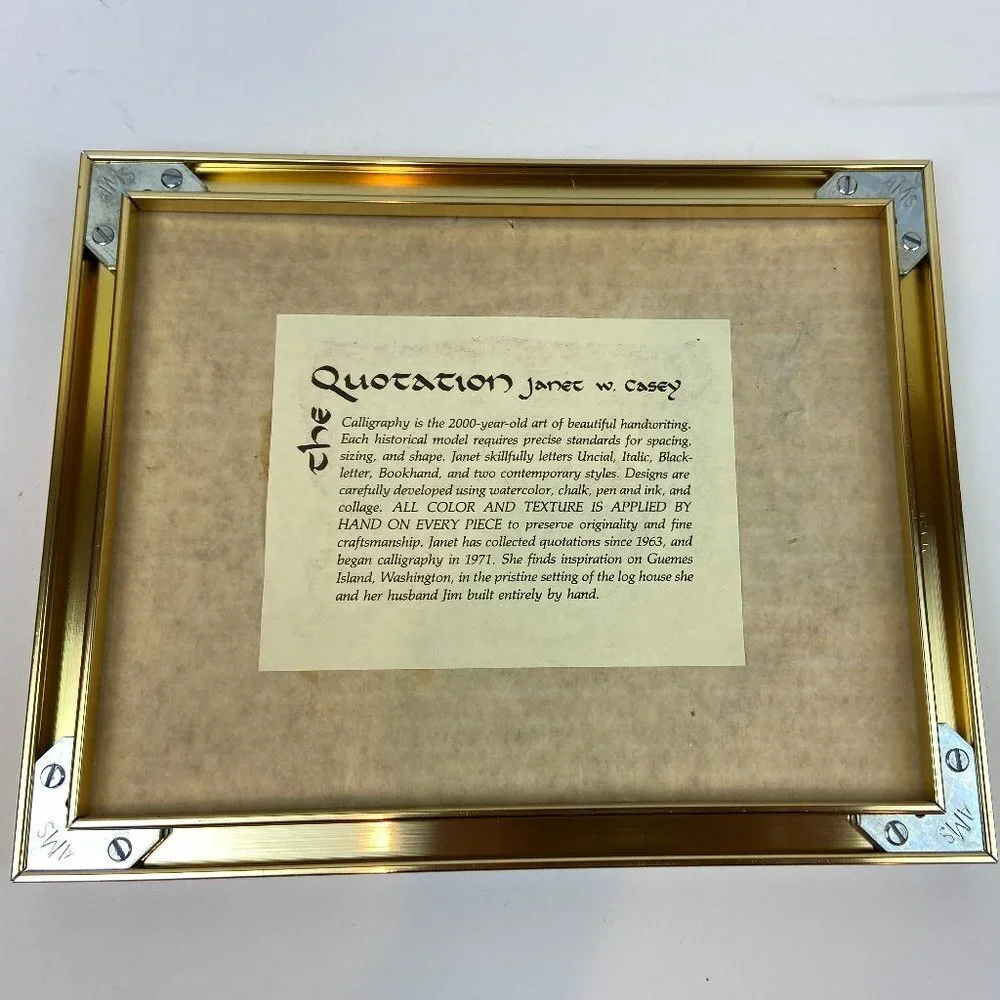INSPIRATIONAL JANET CASEY Calligraphy Art